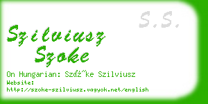 szilviusz szoke business card